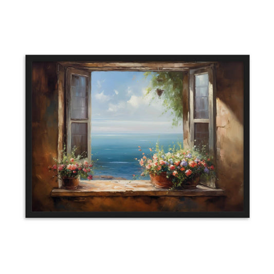 Tableau fenêtre sur mer