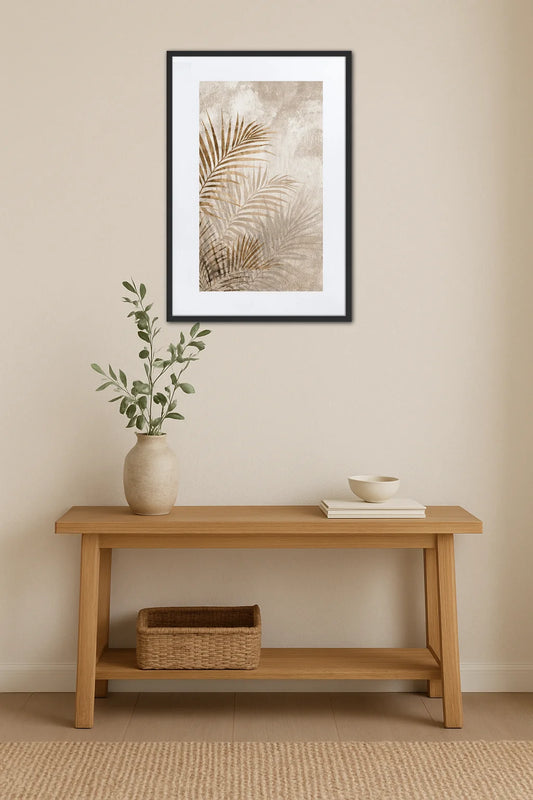 Tableau Feuillage Beige