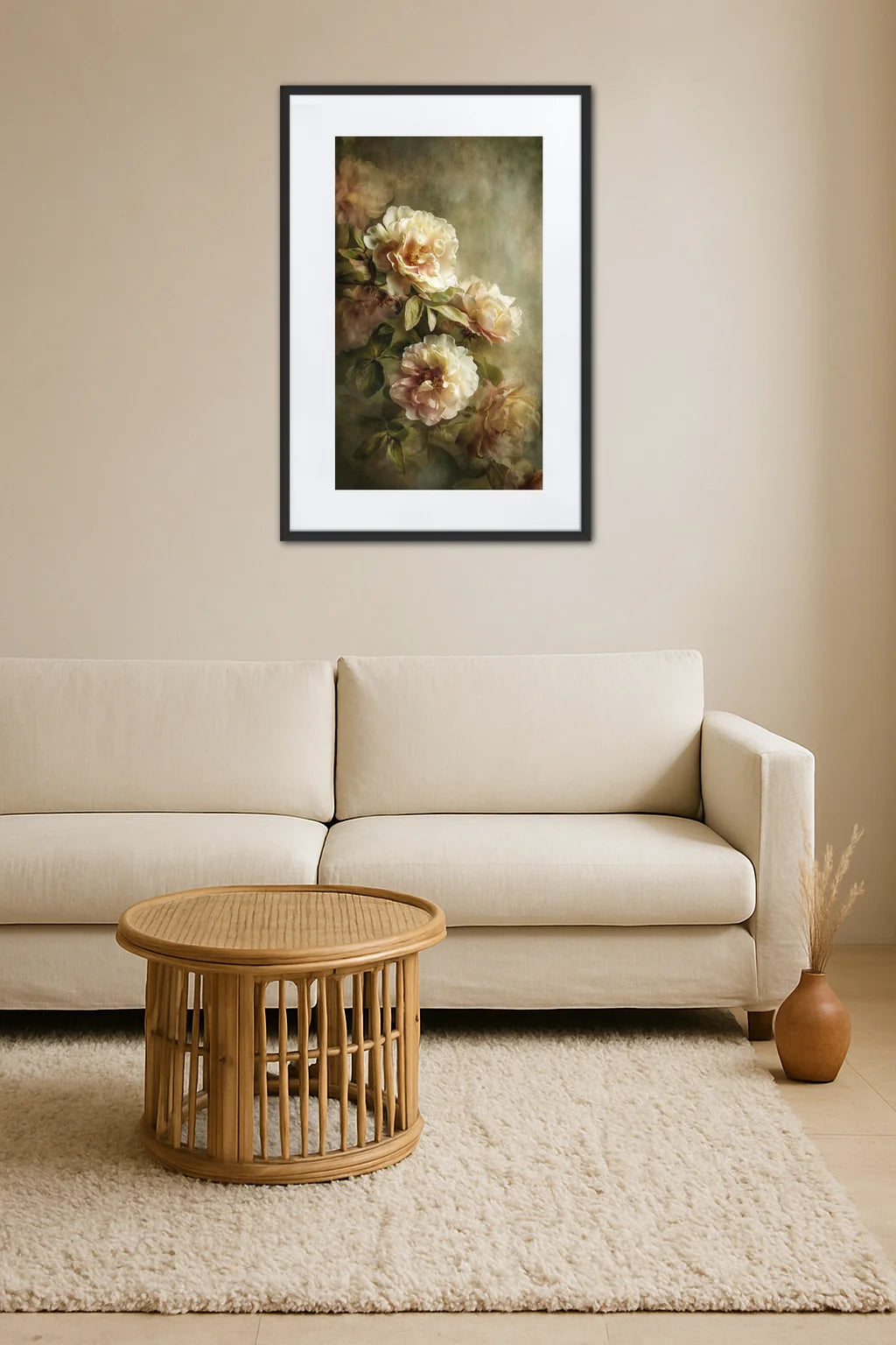 Tableau Fleur Ancien