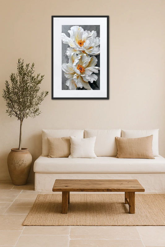 Tableau Fleur Blanche