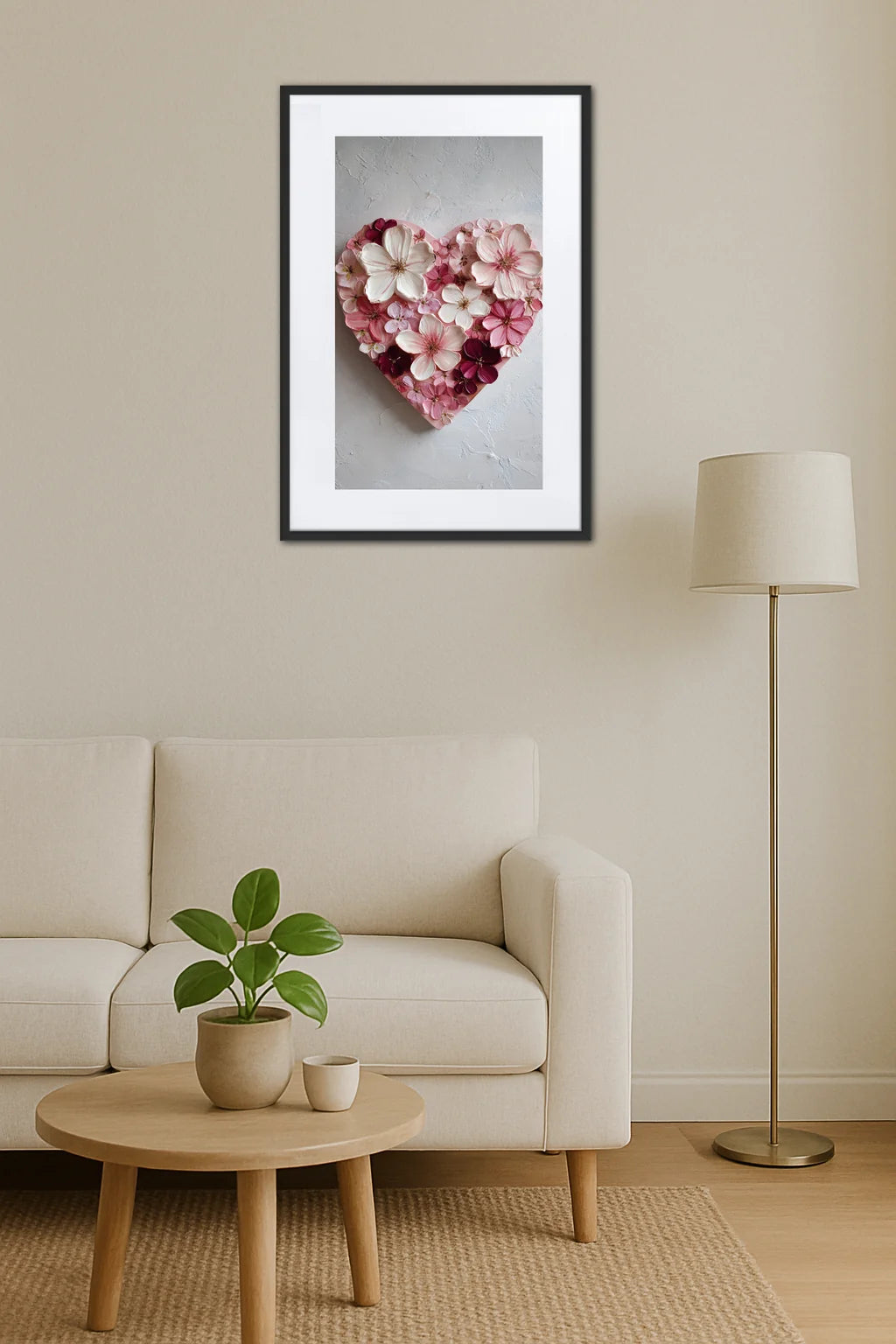 Tableau Fleur Coeur