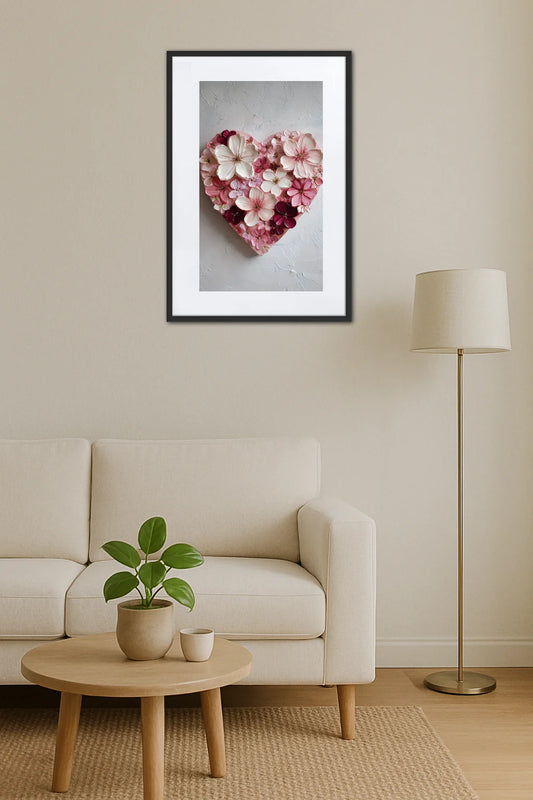Tableau Fleur Coeur