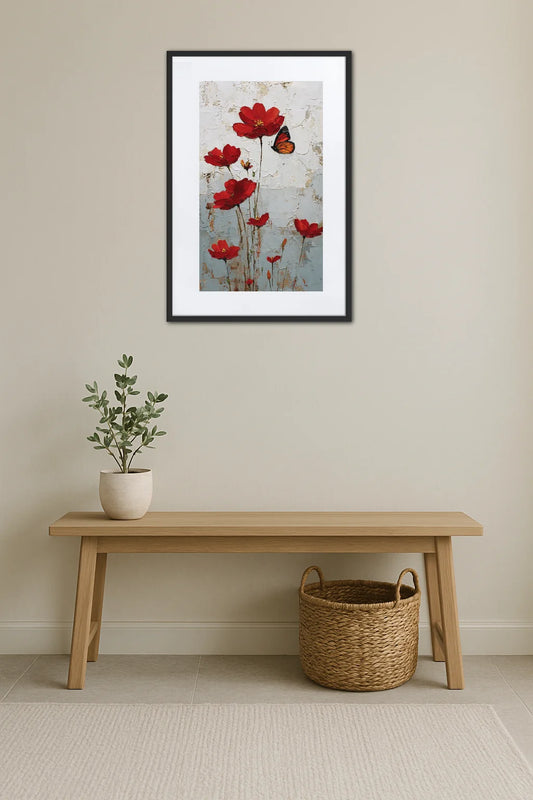 Tableau Fleur Et Papillon