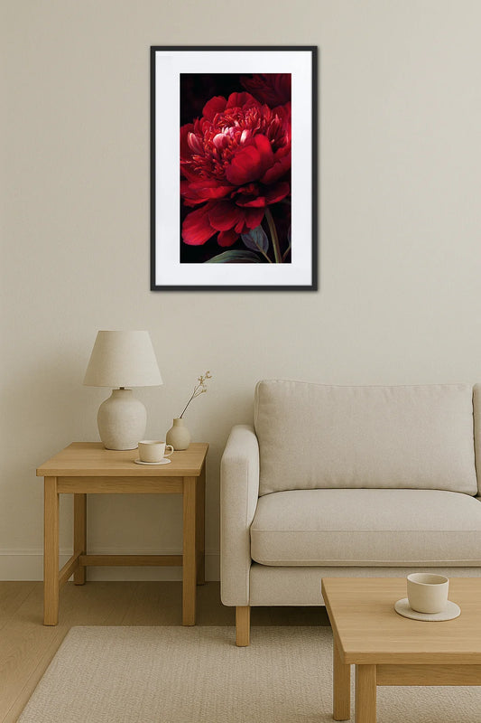 Tableau Fleur Rouge