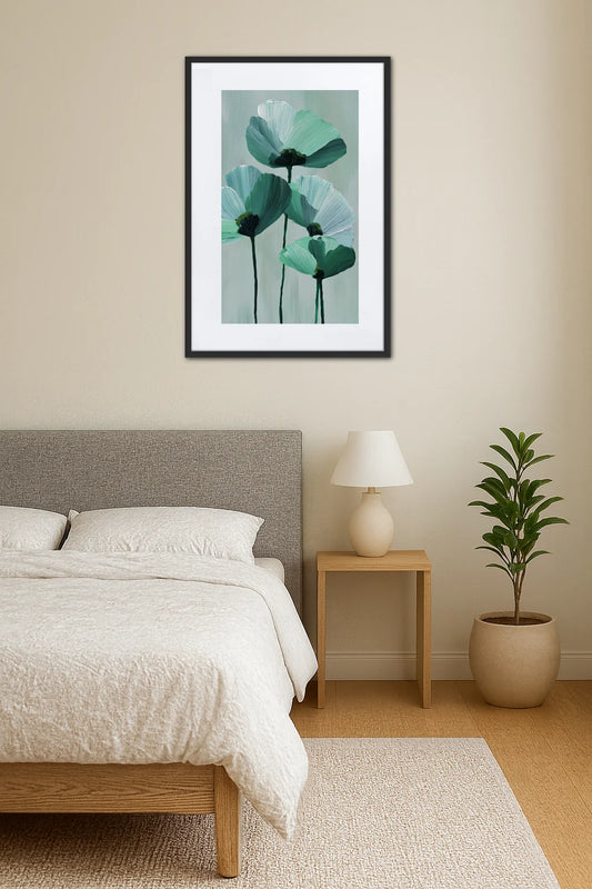 Tableau Fleur Vert