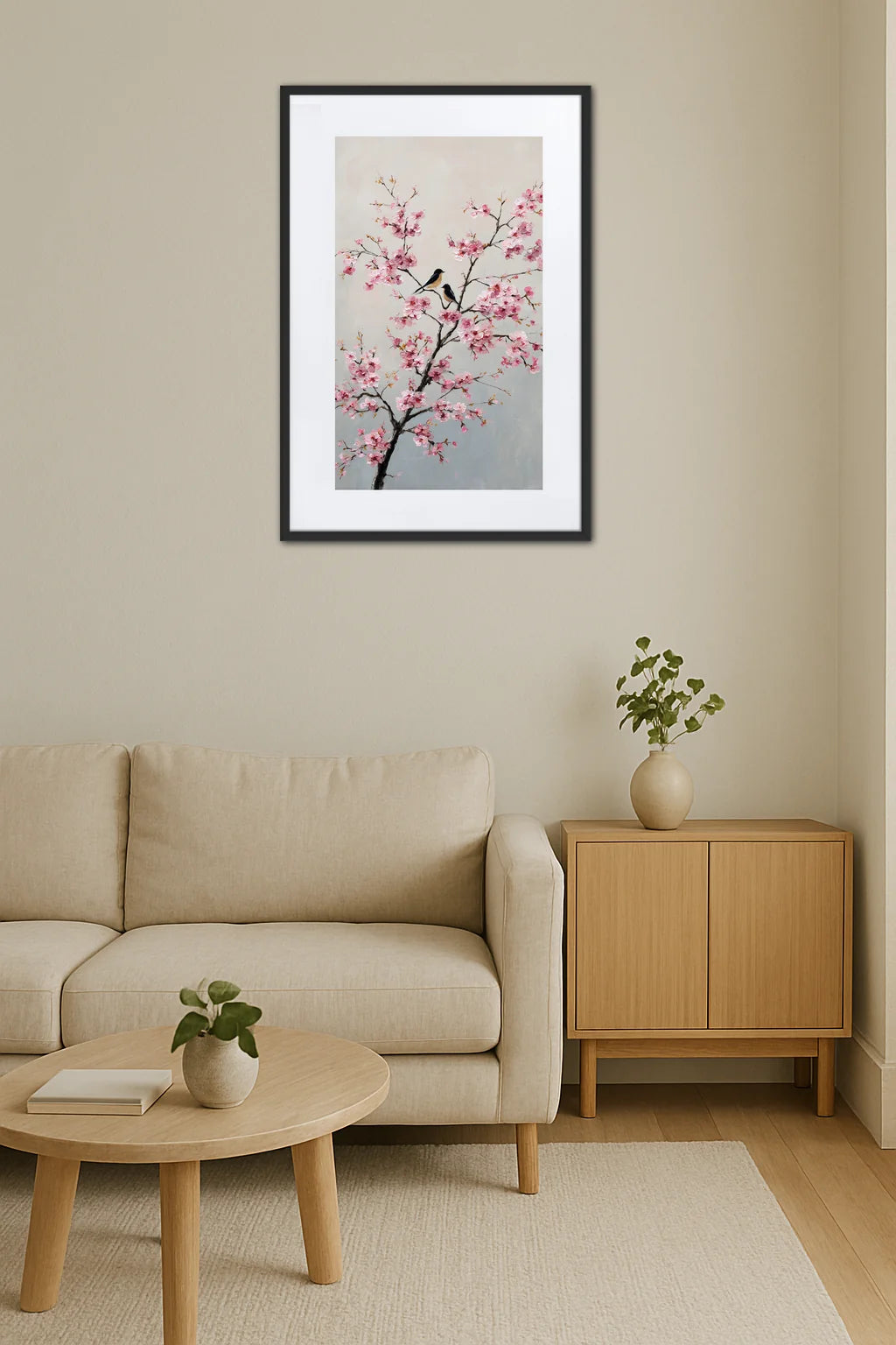 Tableau Fleurs Oiseaux