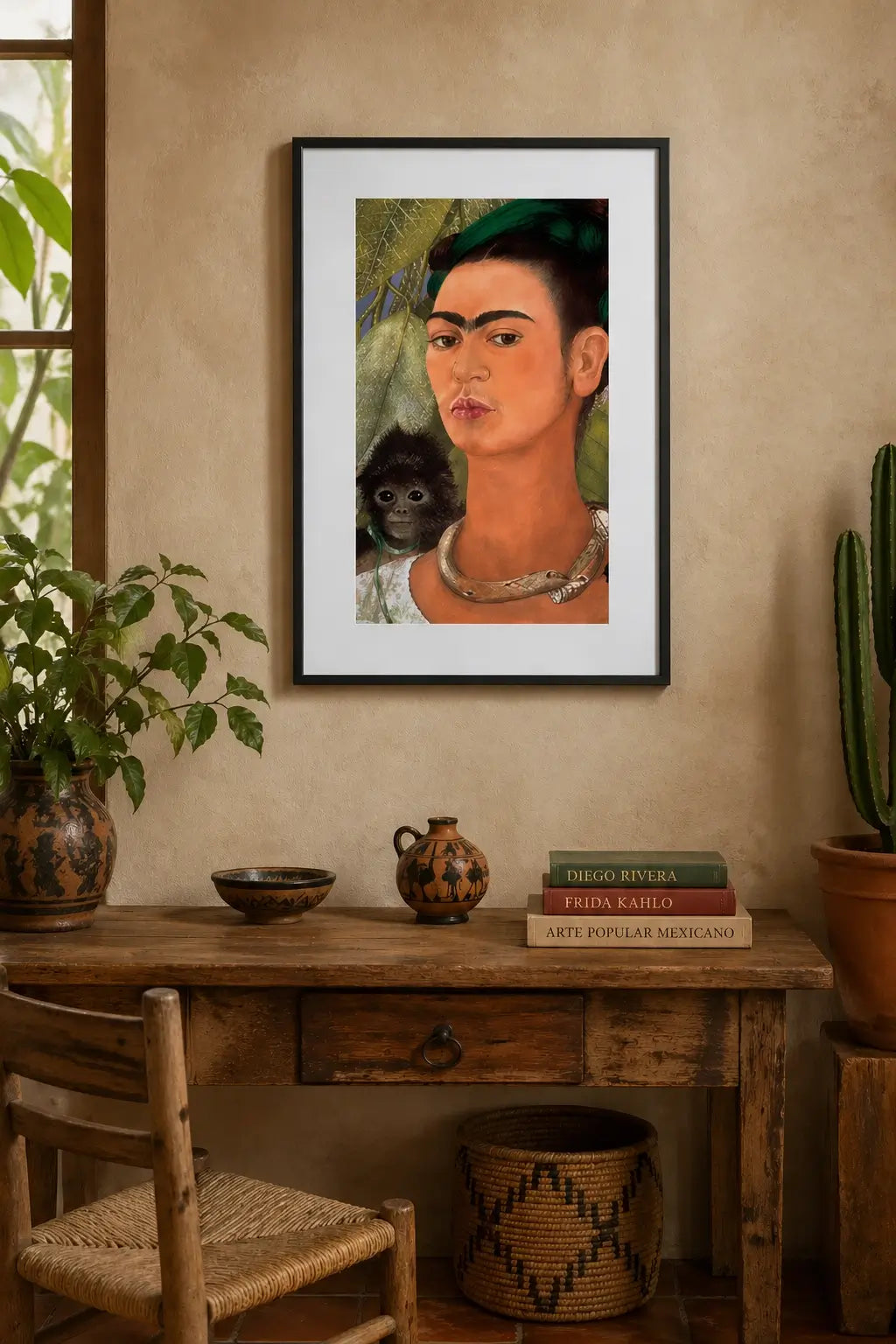 Tableau Frida Kahlo Singe