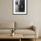 Tableau Fusain Elephant Noir et Blanc dans un salon