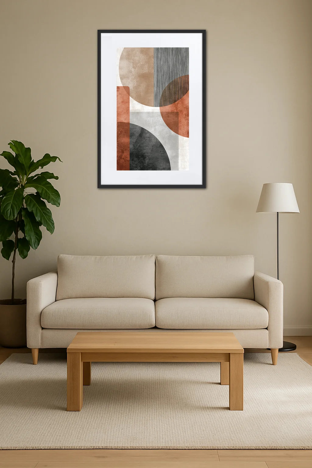 Tableau Géométrique Scandinave