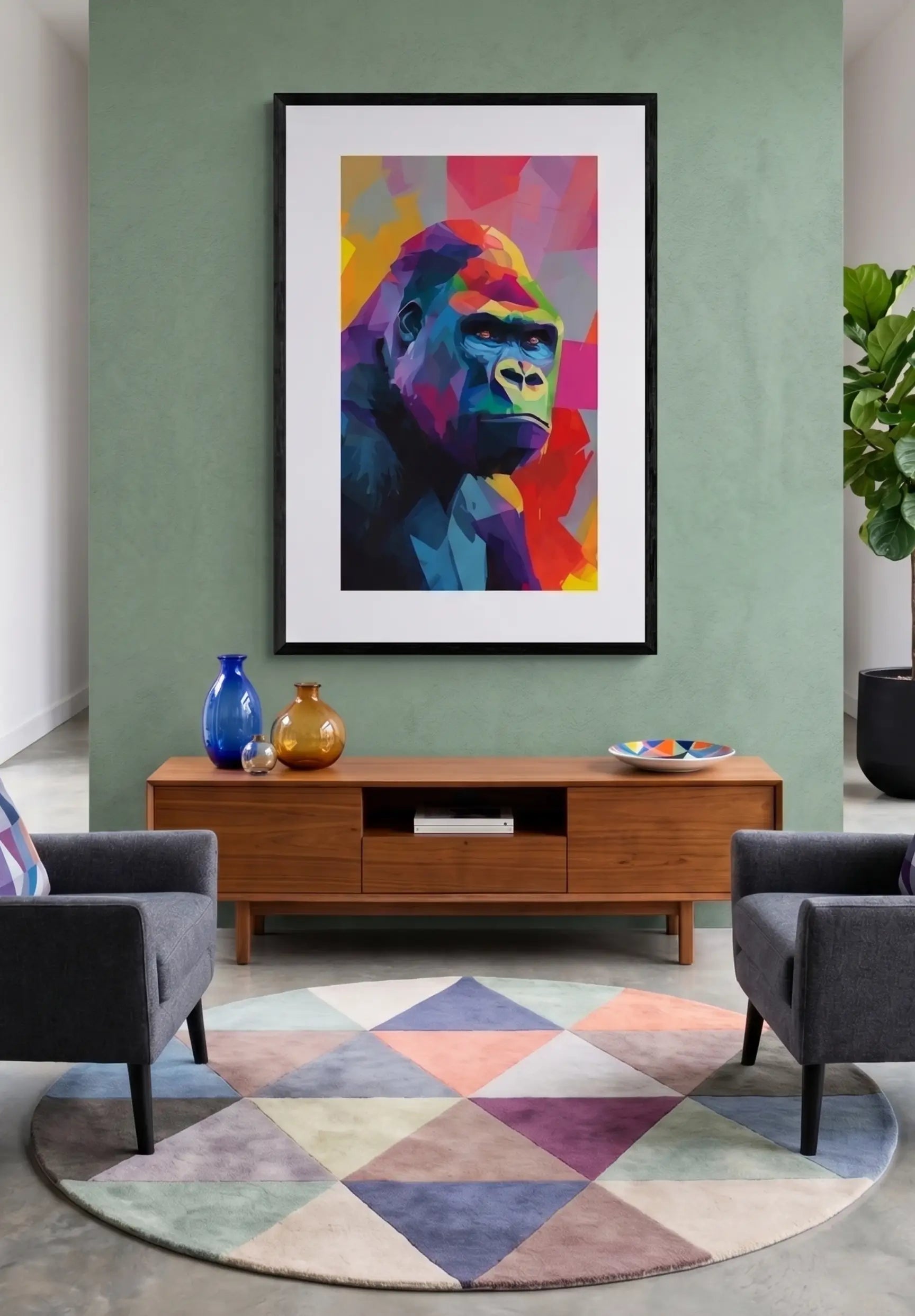 Tableau Gorille Pop art