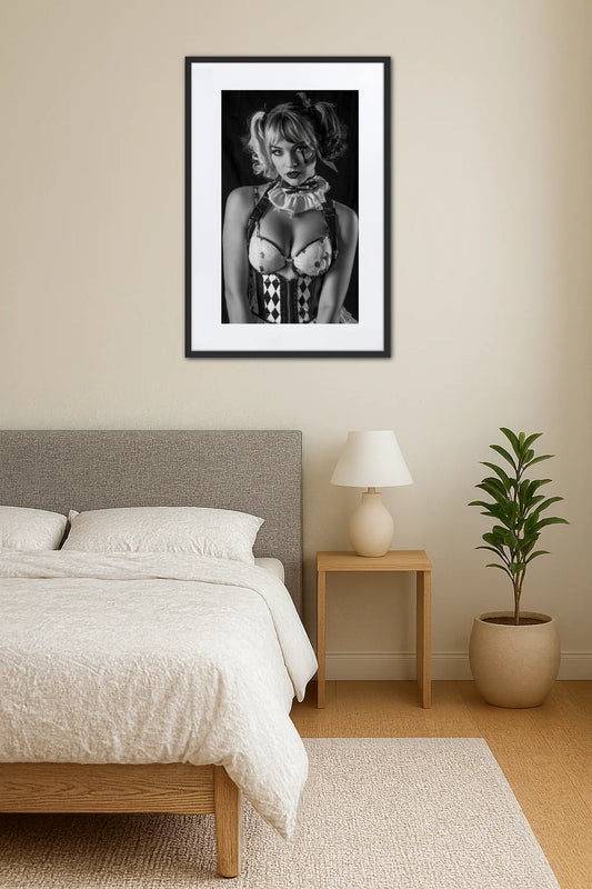 Tableau Harley Quinn Noir Et Blanc