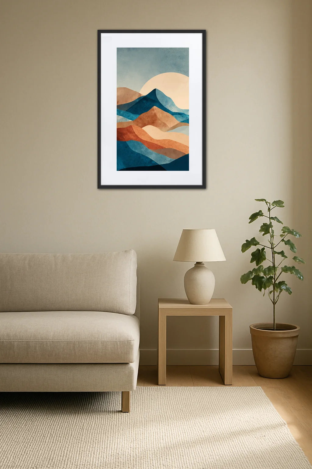 Tableau Illustration Montagne