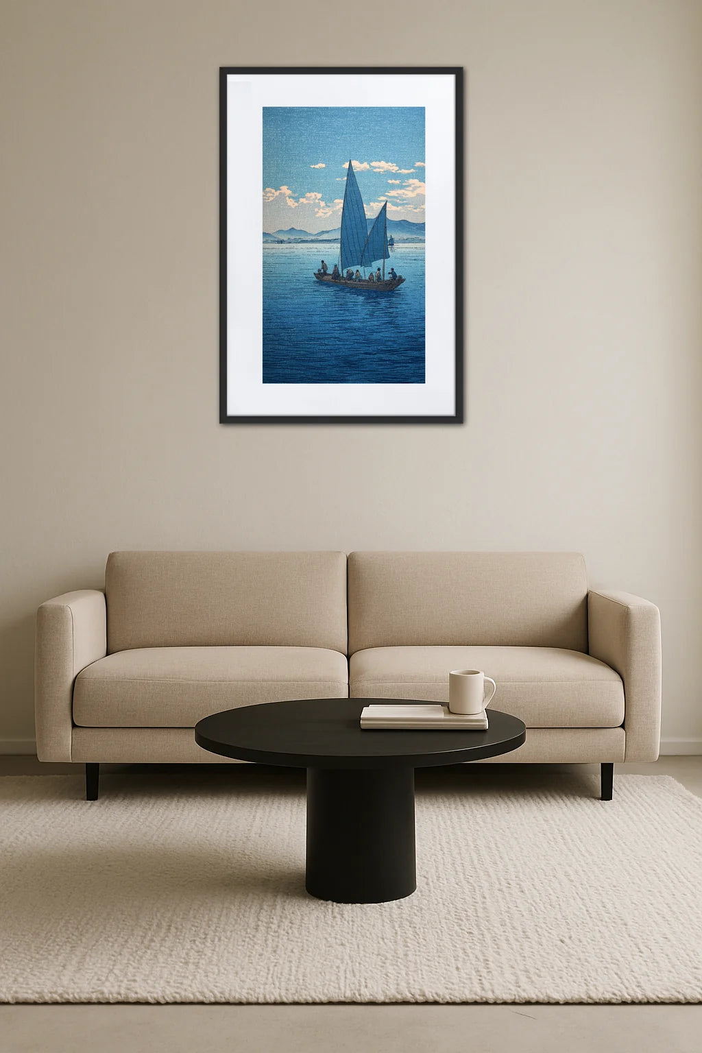 Tableau Japonais Bateau