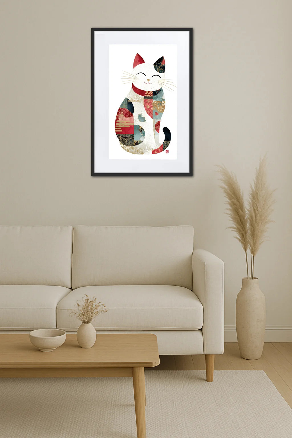 Tableau Japonais Chat