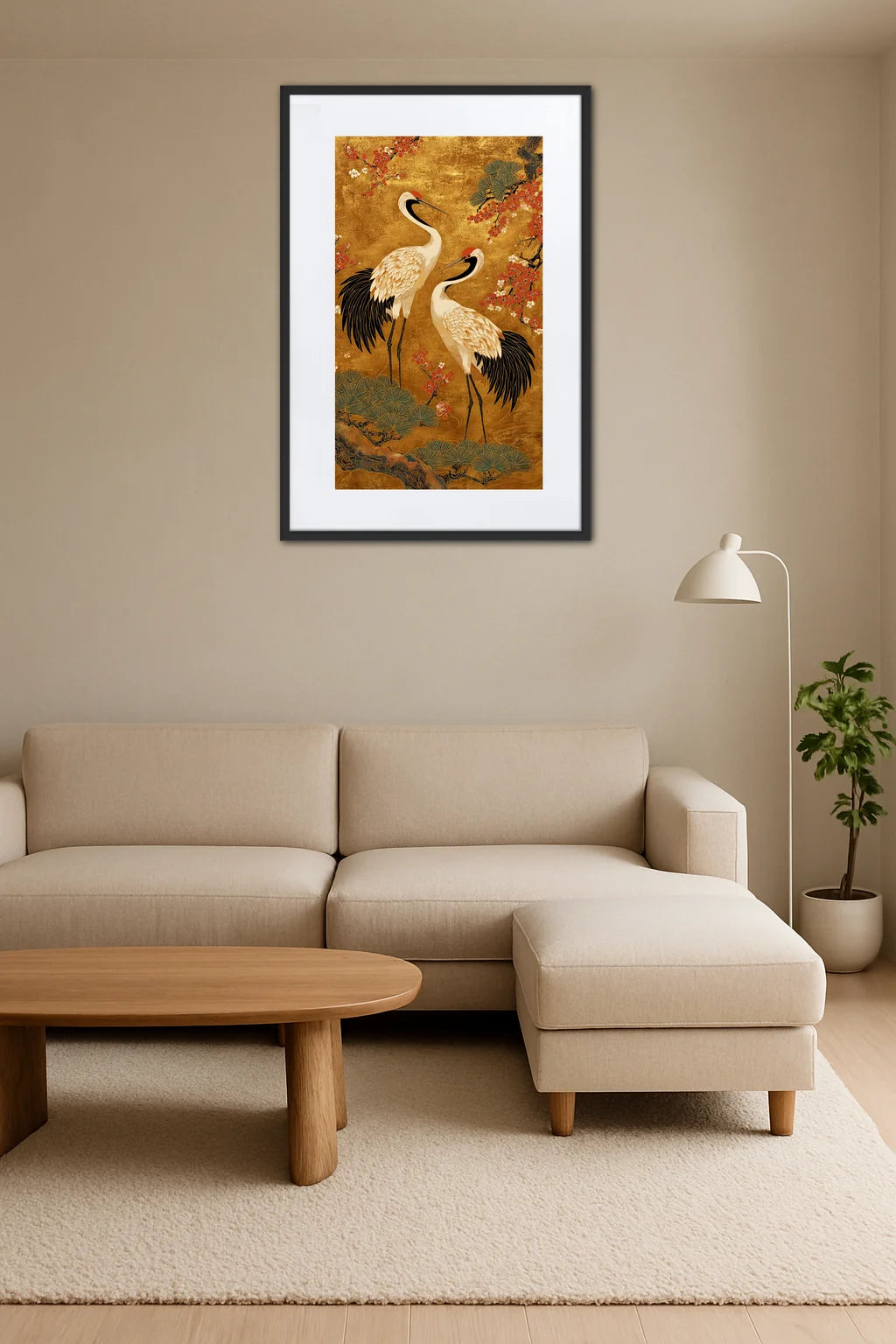 Tableau Japonais Doré