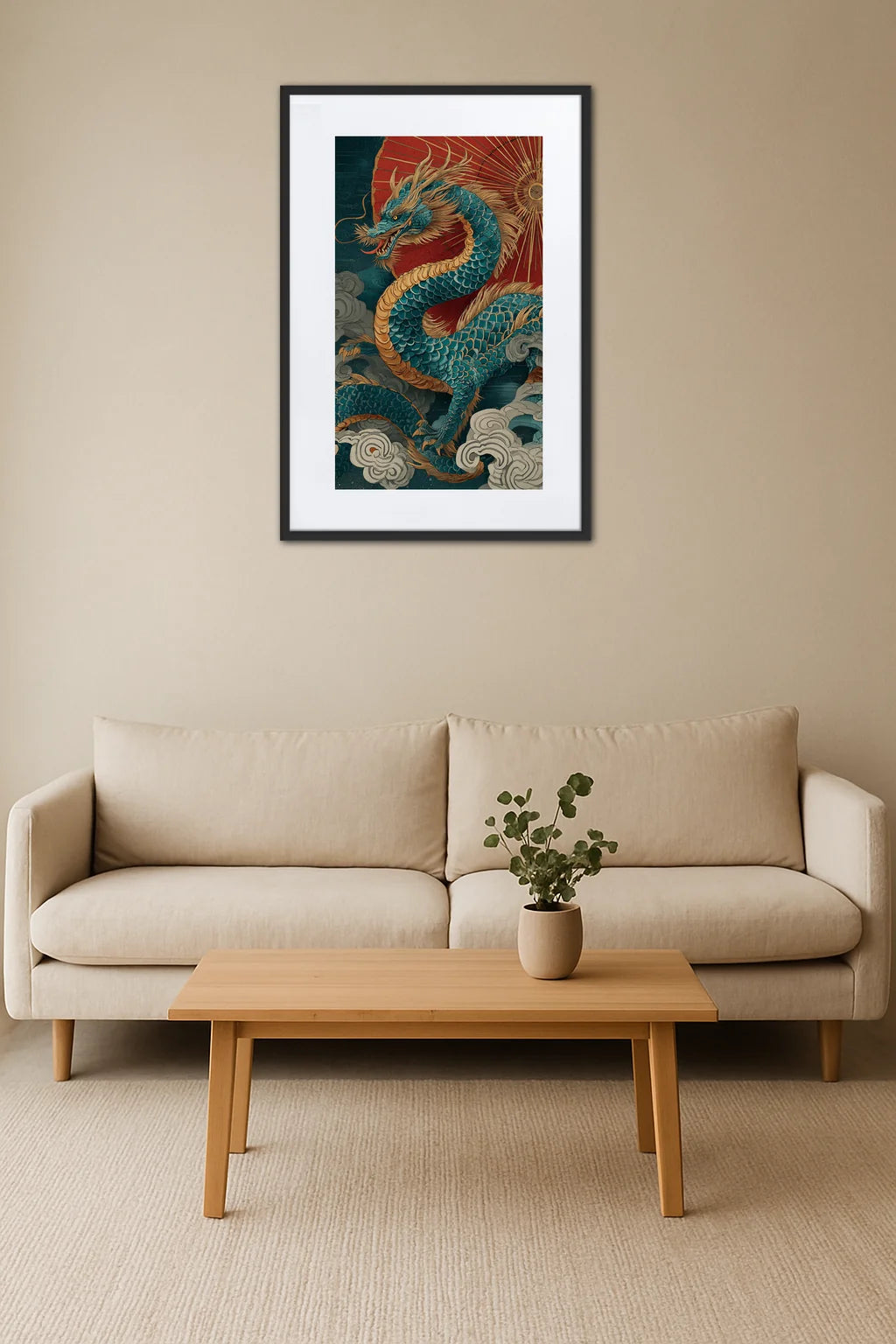 Tableau Japonais Dragon