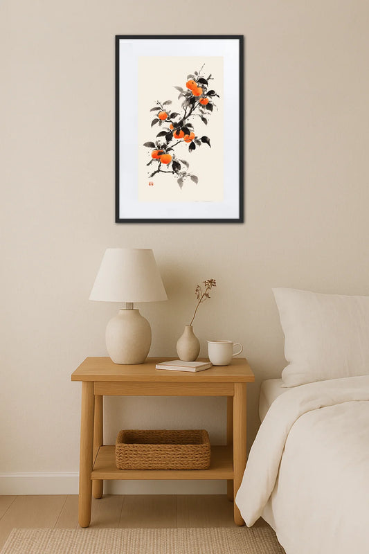 Tableau Japonais Orange