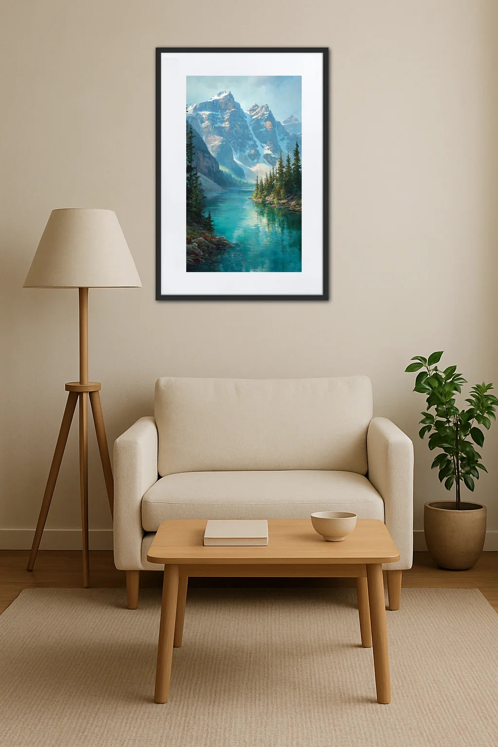 Tableau Lac Montagne