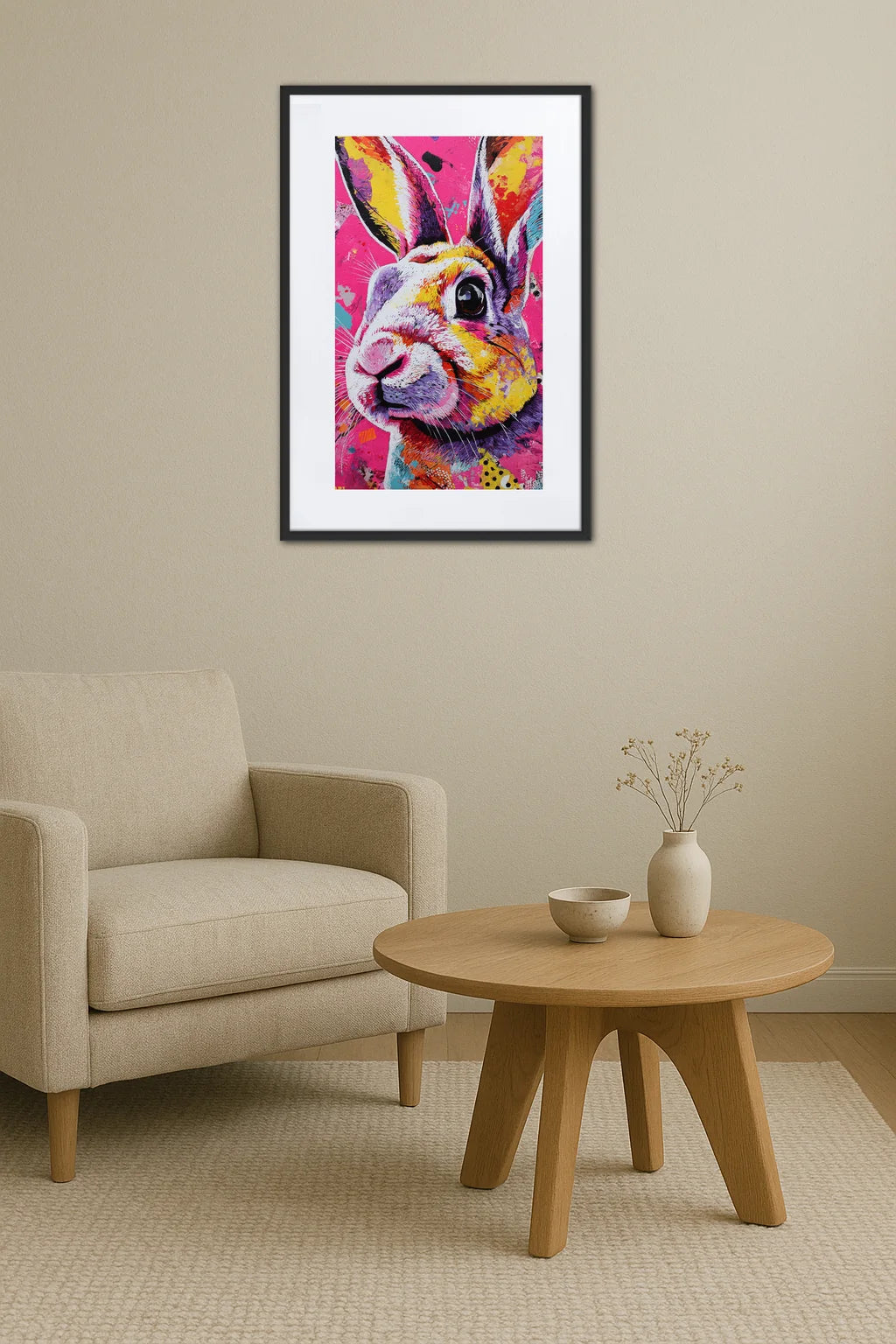 Tableau Lapin Pop Art