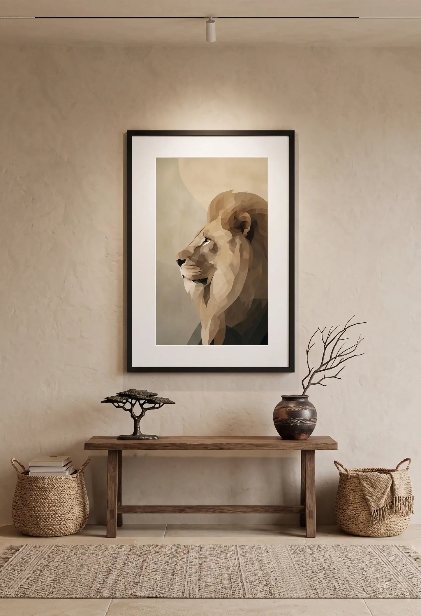 Tableau Lion Abstrait Moderne