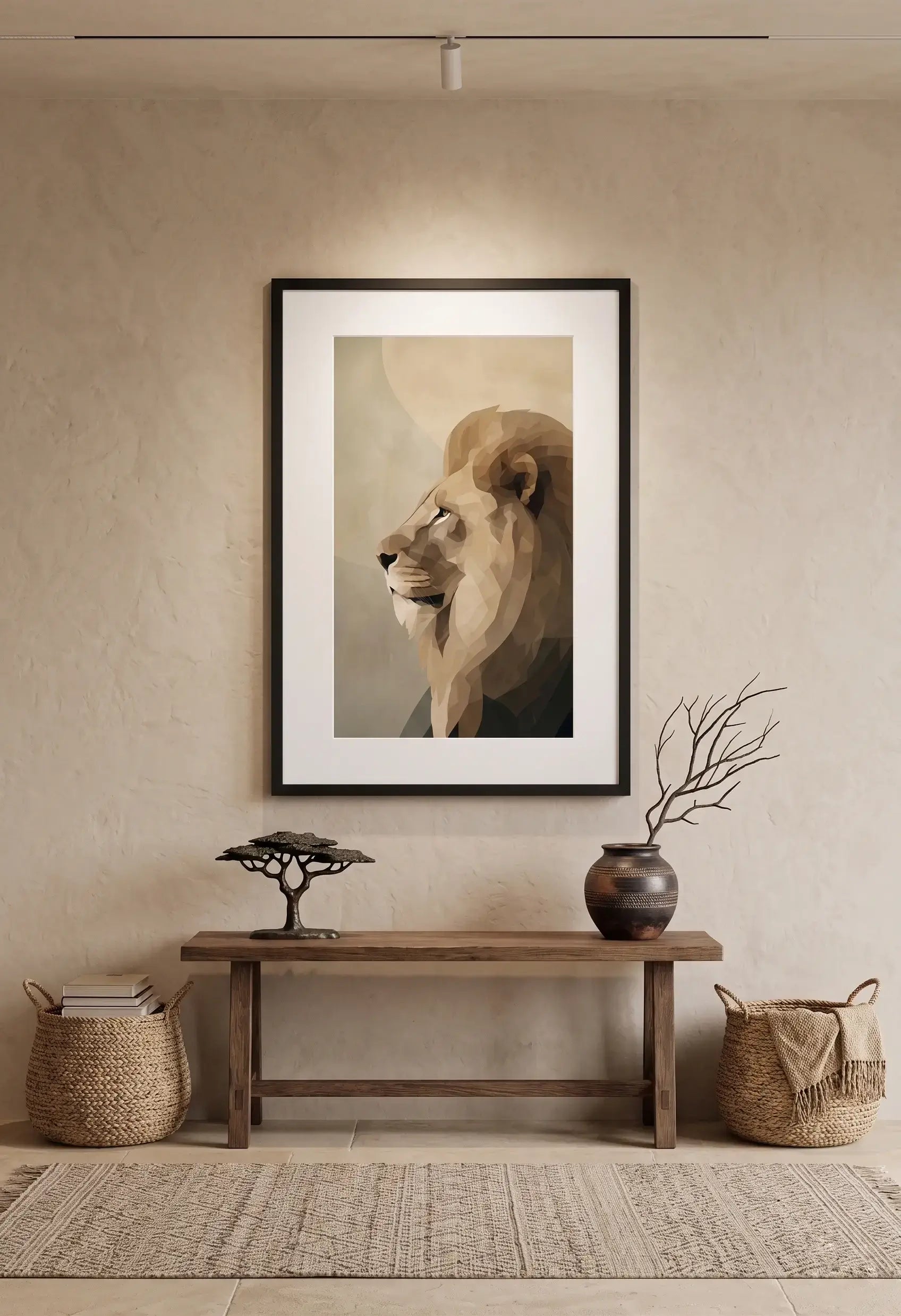 Tableau Lion Abstrait Moderne