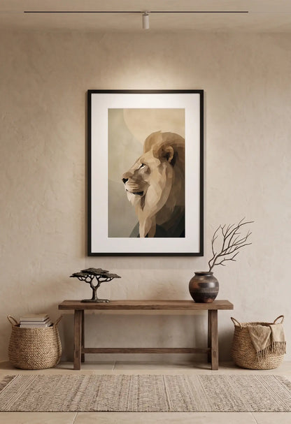 Tableau Lion Abstrait Moderne