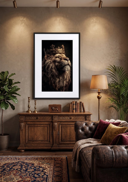 Tableau Lion Couronne