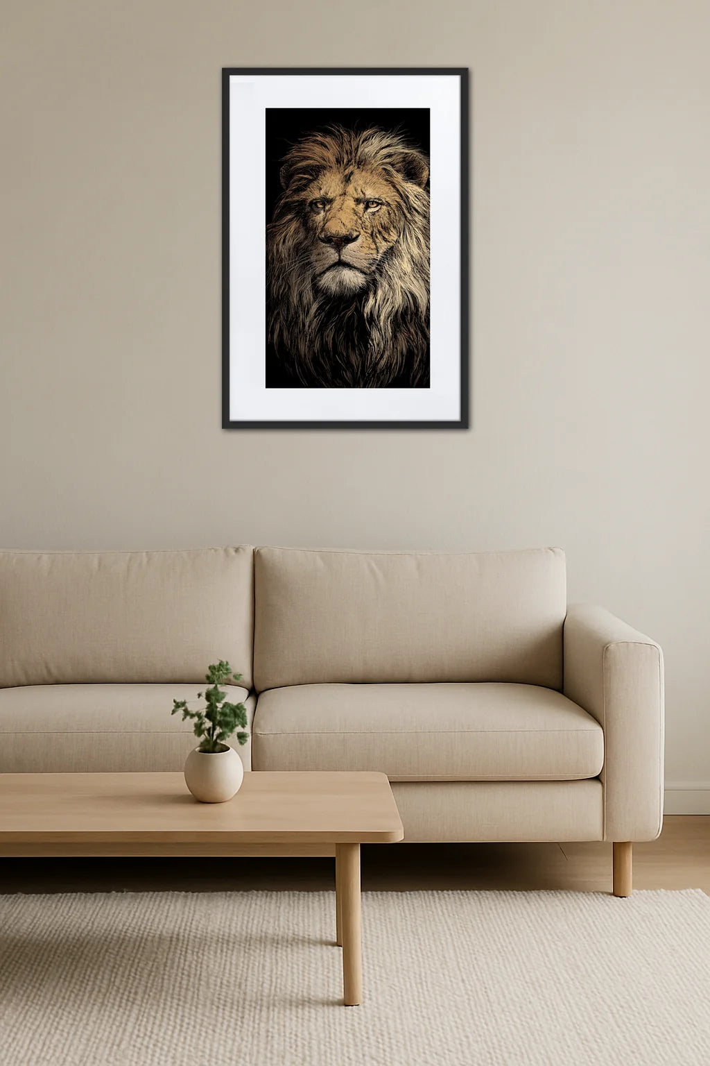 Tableau Lion Dessin