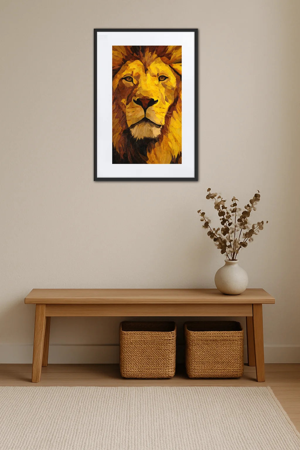 Tableau Lion Doré