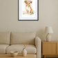 Tableau lion enfant avec illustration de lionceau dans une décoration intérieure douce et chaleureuse