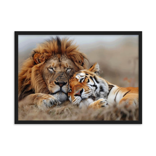 Tableau lion et tigre