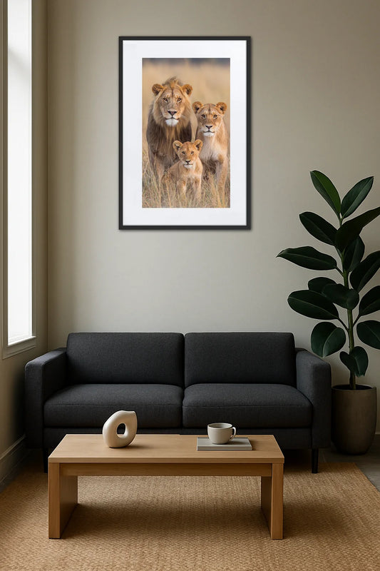 Tableau Lion Famille