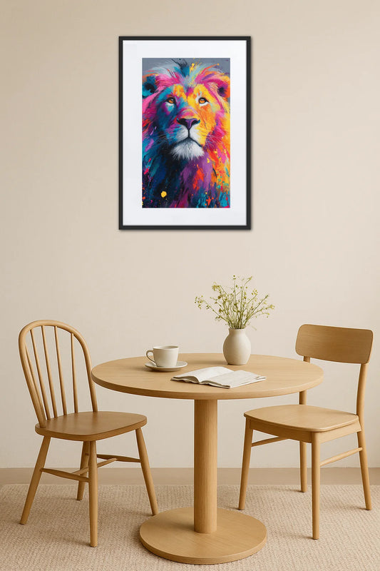 Tableau Lion Graffiti