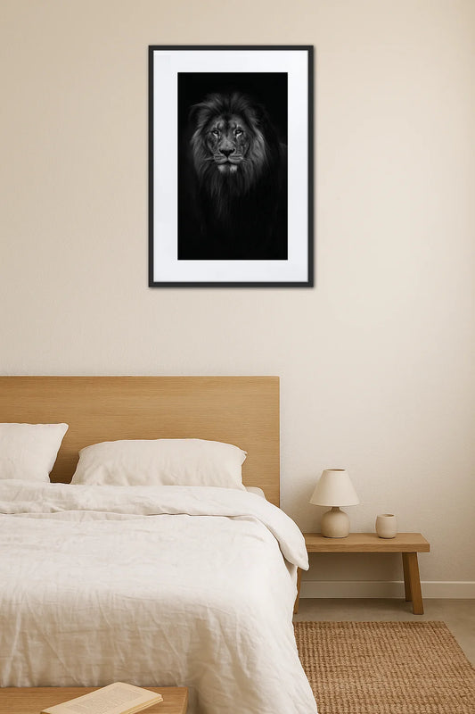 Tableau Lion Noir
