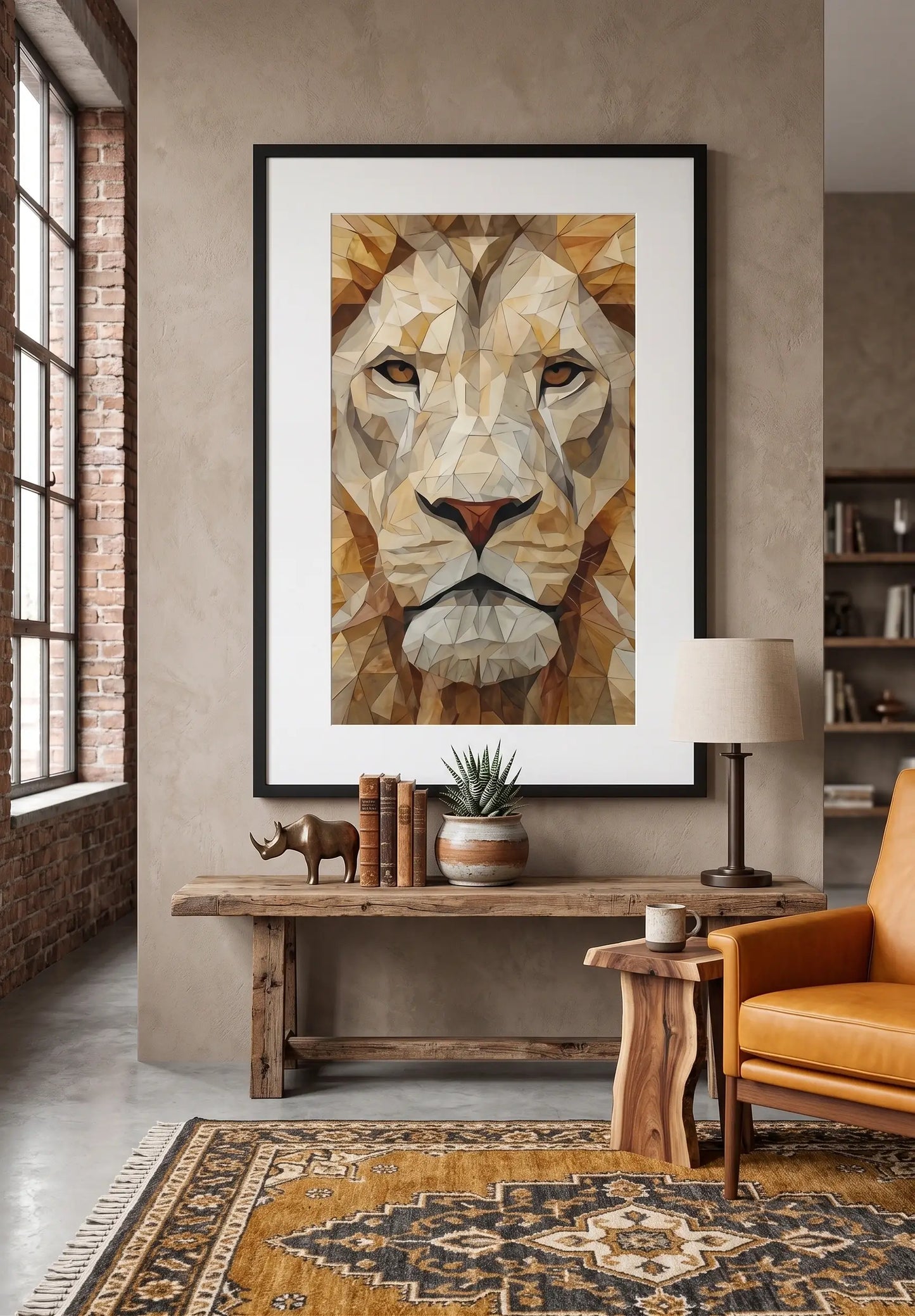 Tableau Lion Origami