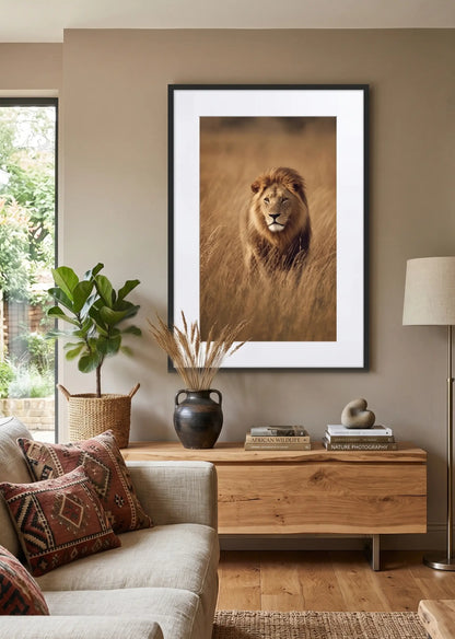 Tableau Lion Savane