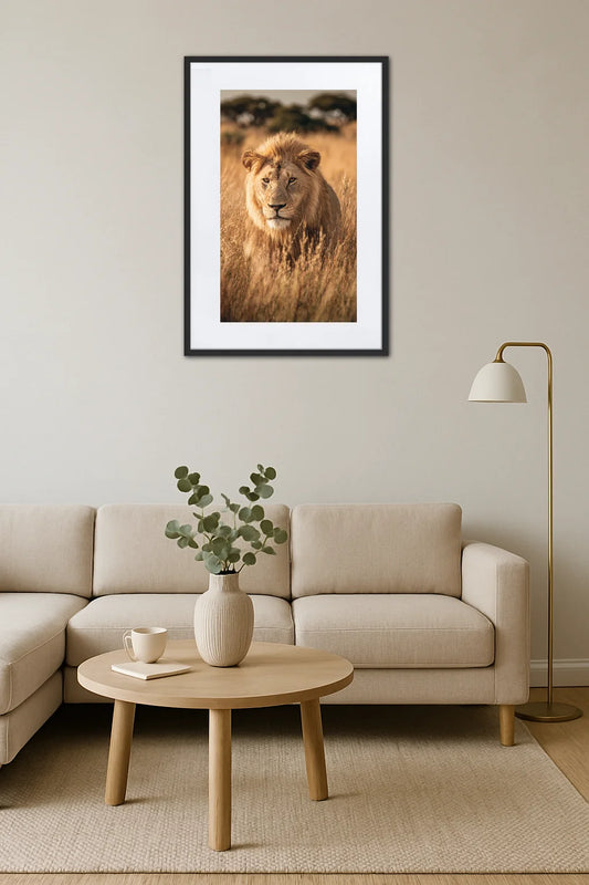 Tableau Lion Savane