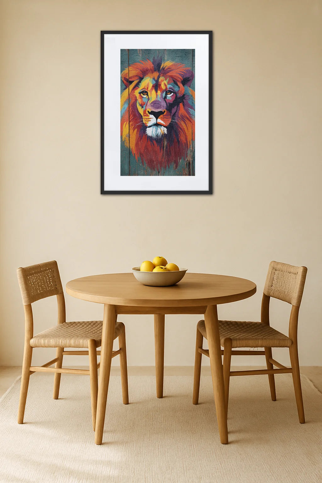 Tableau Lion Street Art