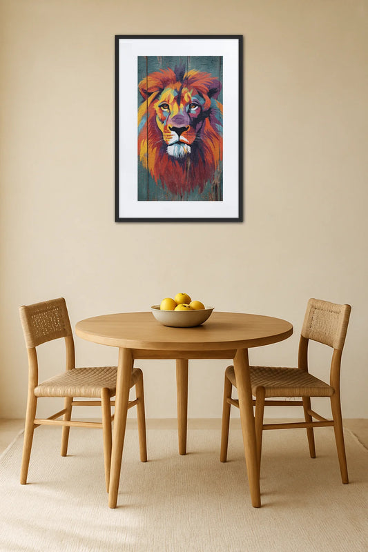 Tableau Lion Street Art