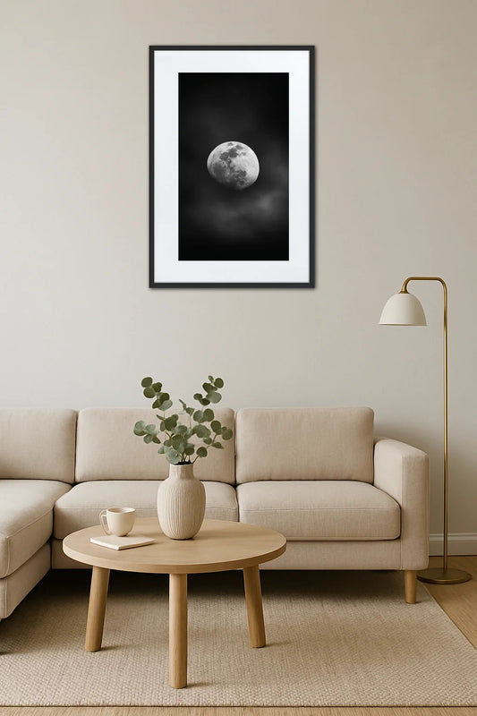 Tableau Lune Noir Et Blanc