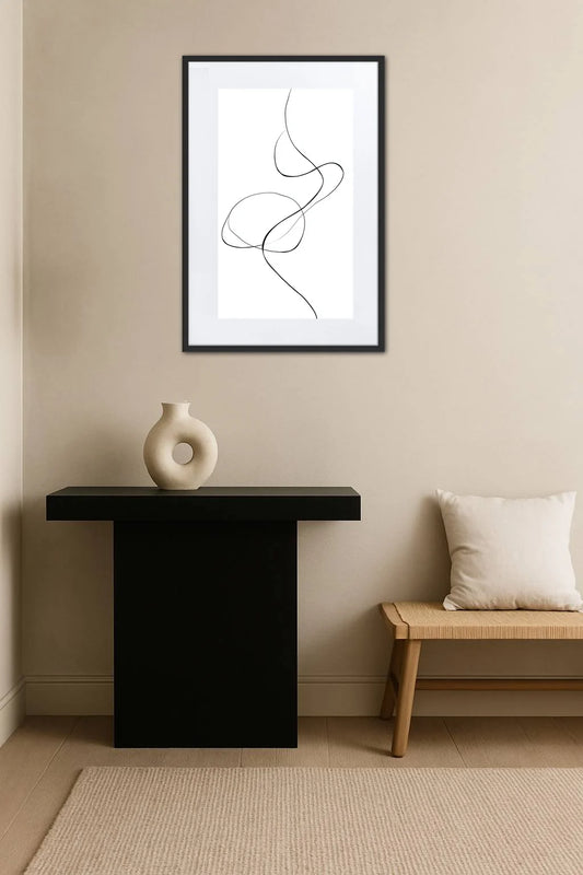 Tableau Minimaliste Blanc Et Noir
