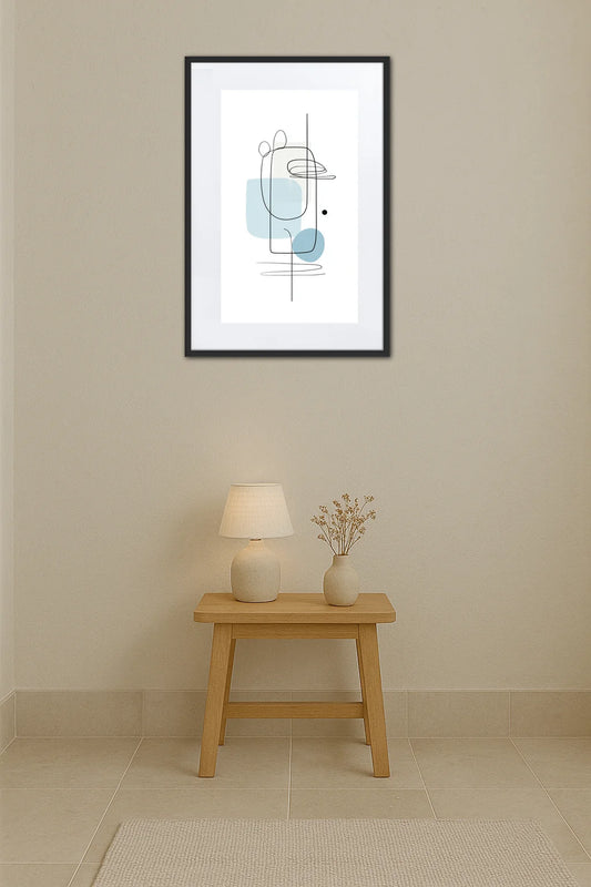 Tableau Minimaliste Bleu