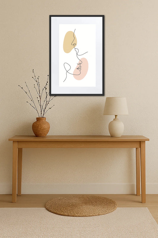 Tableau Minimaliste Couple