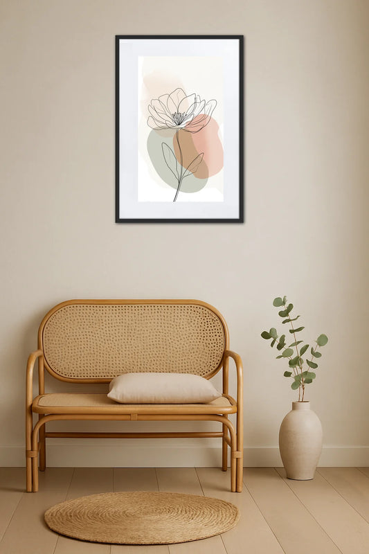 Tableau Minimaliste Fleur