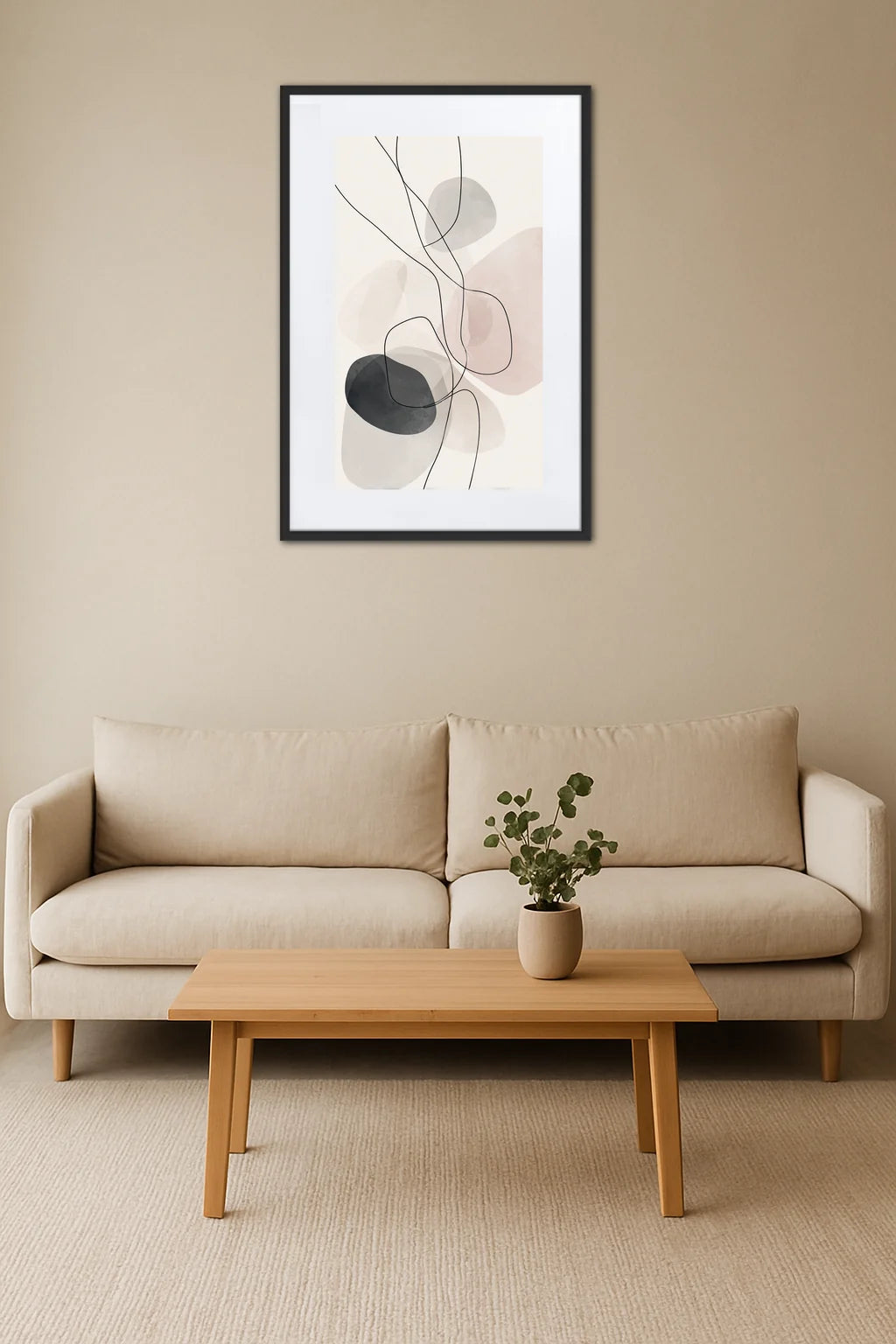 Tableau Minimaliste Gris