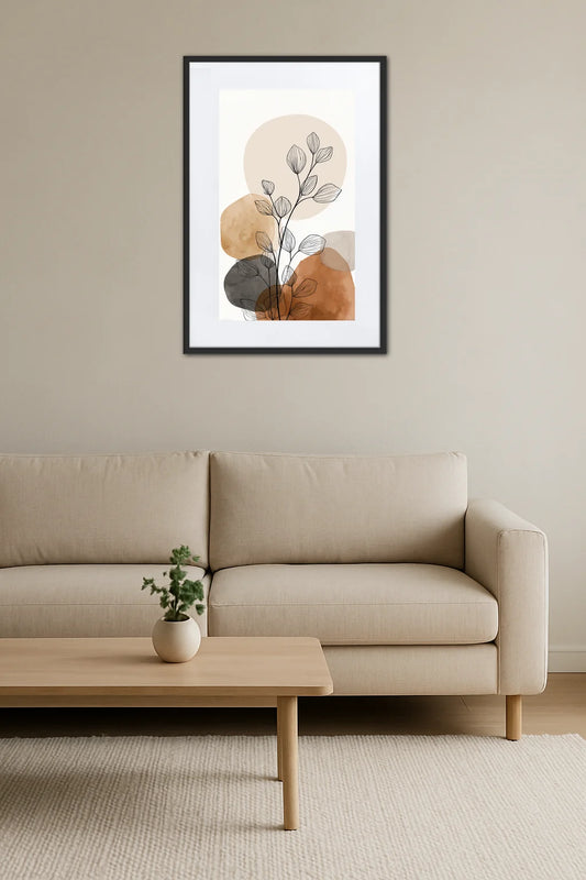 Tableau Minimaliste Marron