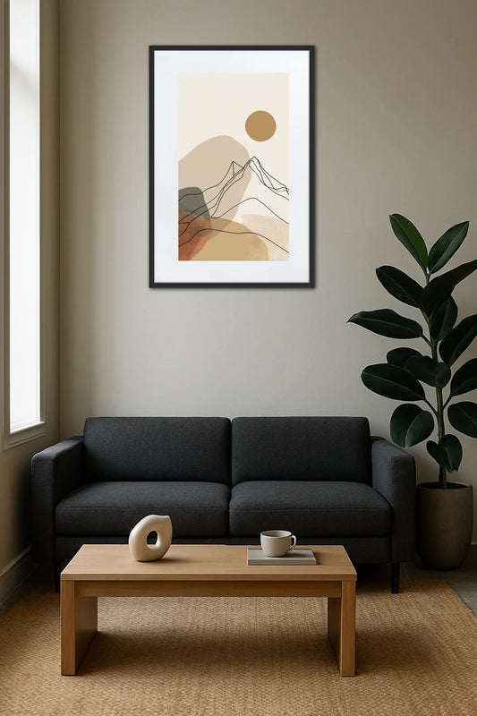 Tableau Minimaliste Montagne