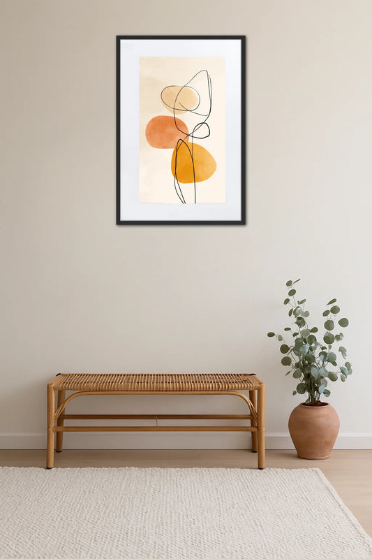 Tableau Minimaliste Orange
