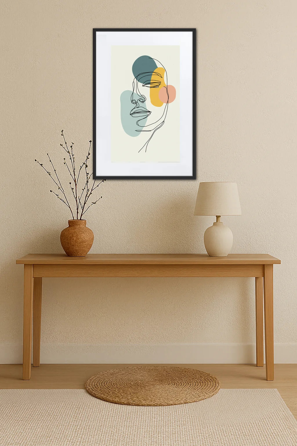Tableau Minimaliste Visage