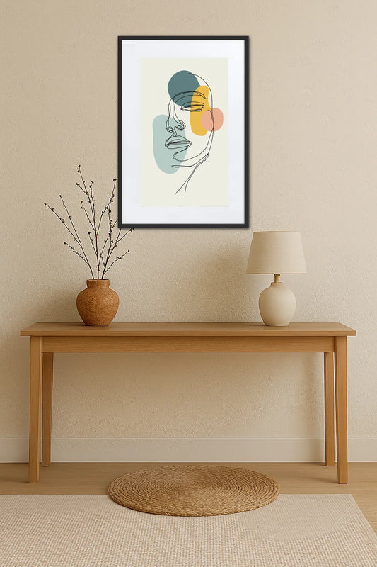 Tableau Minimaliste Visage
